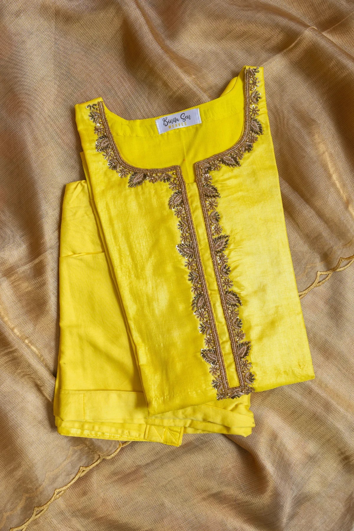 Zardosi Co-ord Sets - Yellow