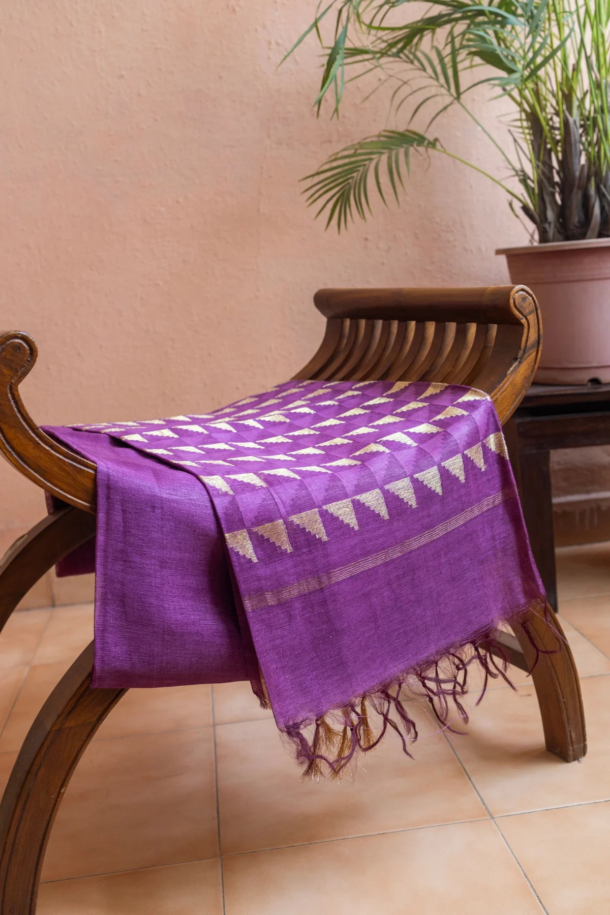 Linen Silk Sarees - Purple