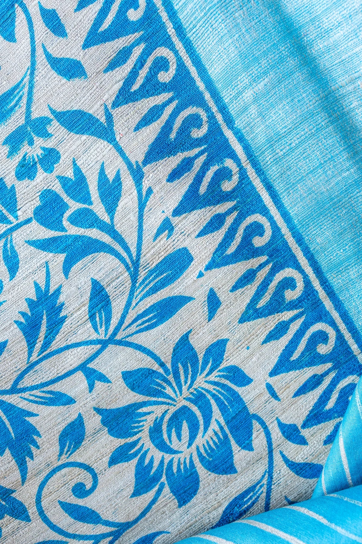 Gheecha Silk Sarees - Skyblue 3