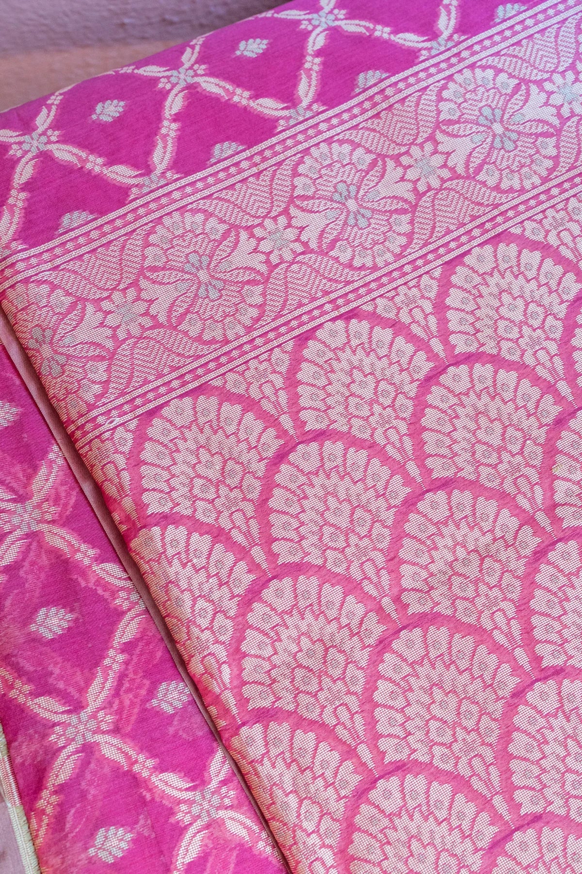 Banarasi Cotton Sarees - Pink -3