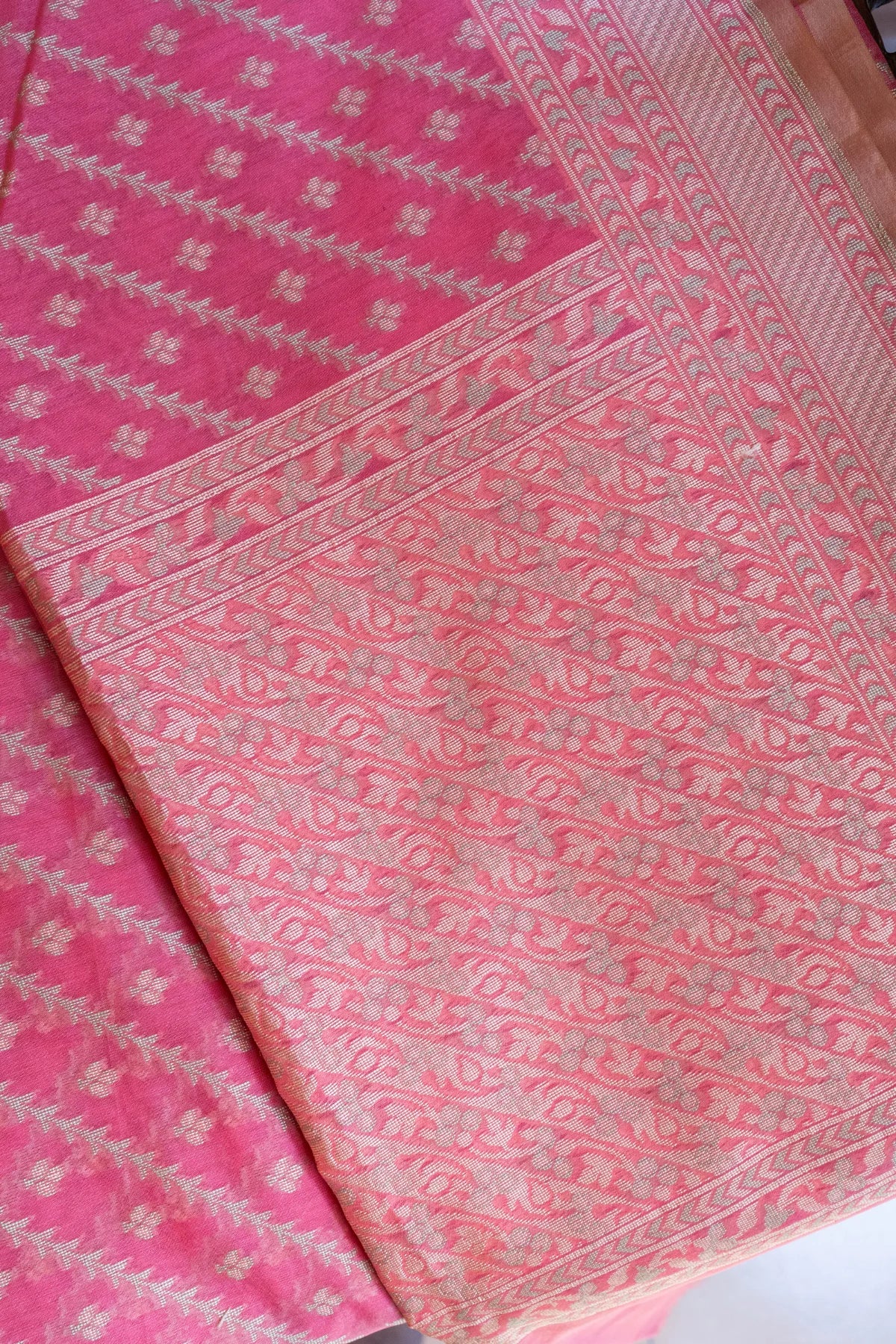 Banarasi Cotton Sarees - Pink - 6