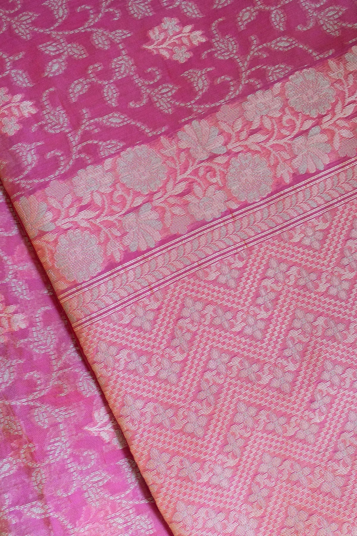 Banarasi Cotton Sarees - Pink - 9