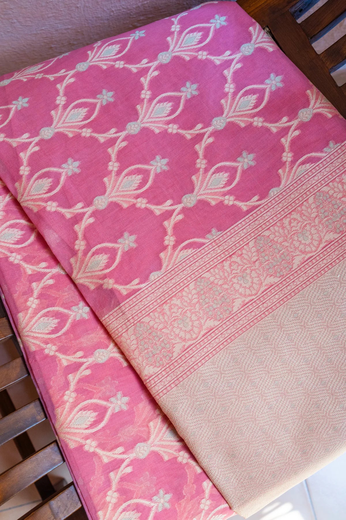 Banarasi Cotton Sarees -Pink 5
