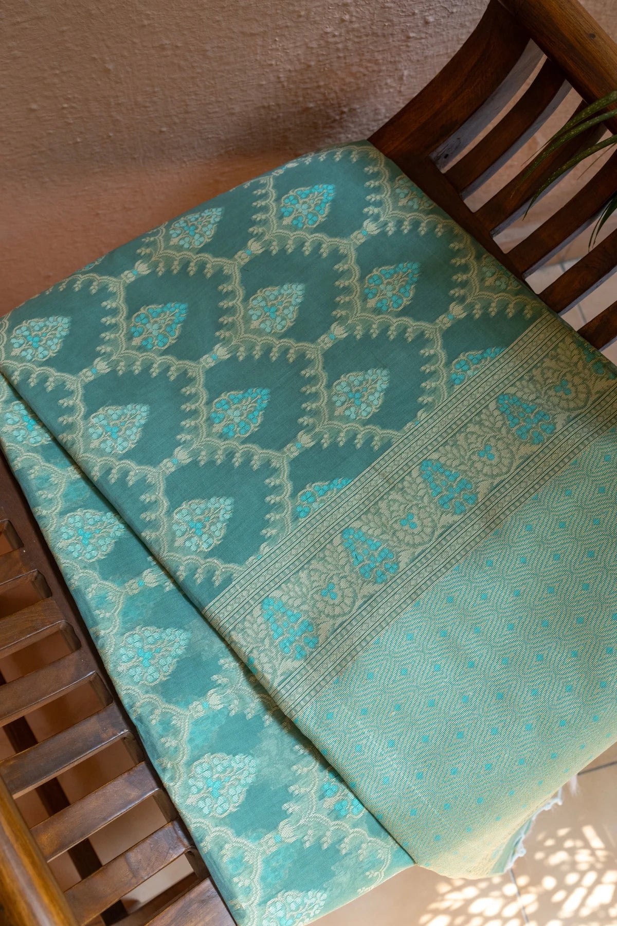 Banarasi Cotton Sarees - Skyblue- 2