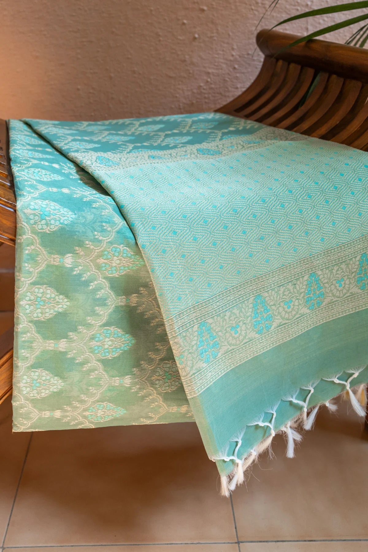 Banarasi Cotton Sarees - Skyblue- 2