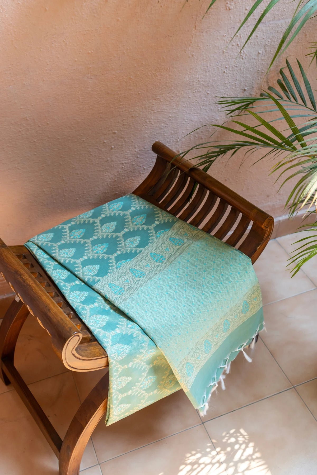 Banarasi Cotton Sarees - Skyblue- 2