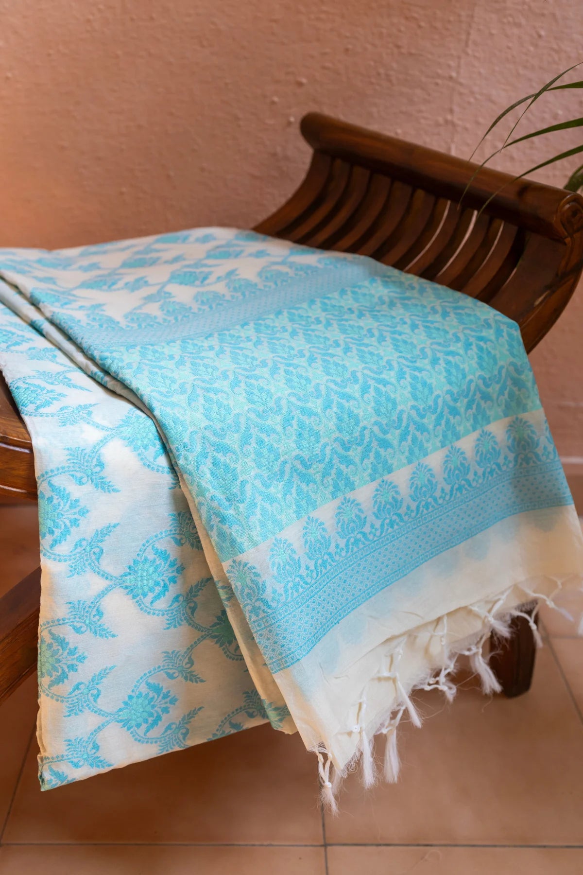 Banarasi Cotton Sarees - Skyblue-3