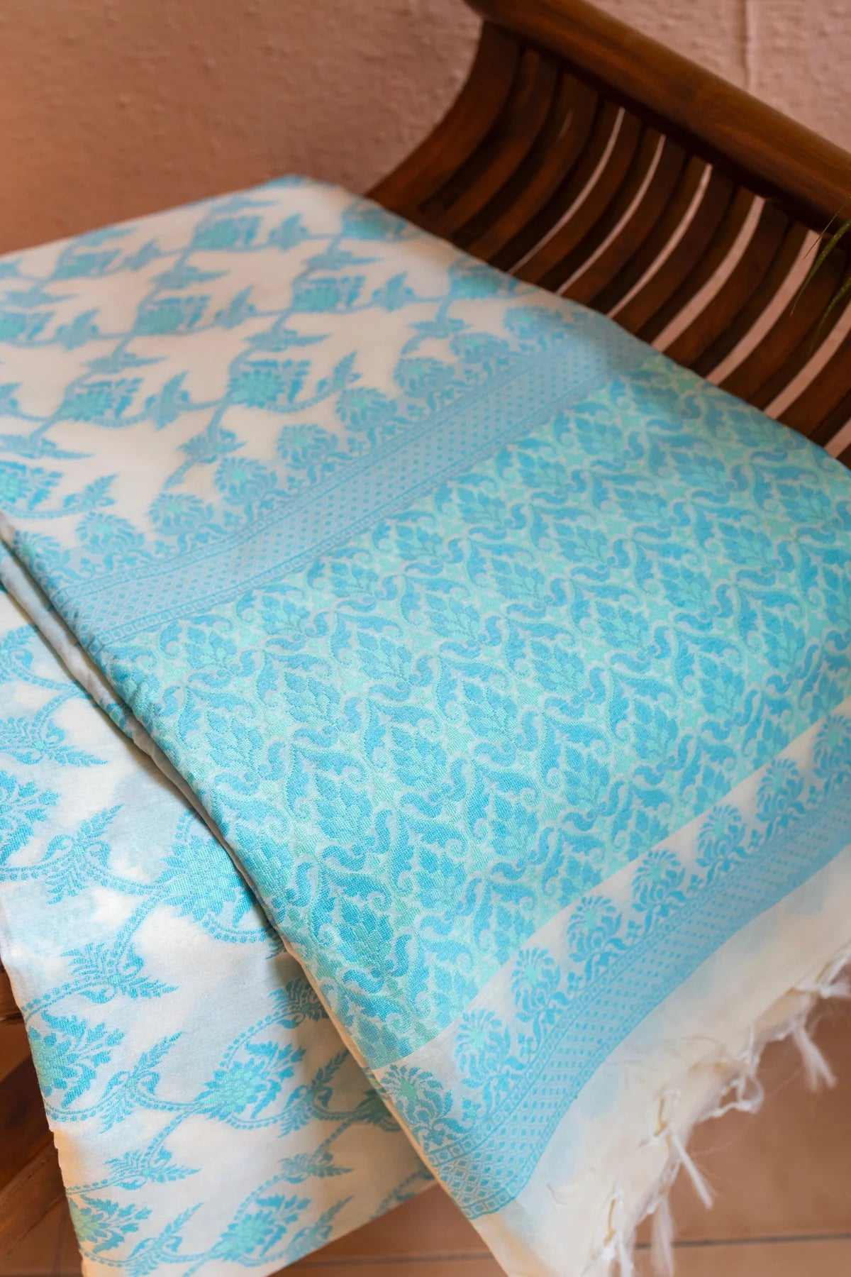 Banarasi Cotton Sarees - Skyblue-3