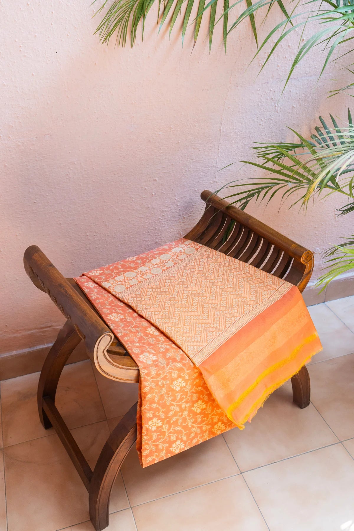 Banarasi Cotton Sarees - orange