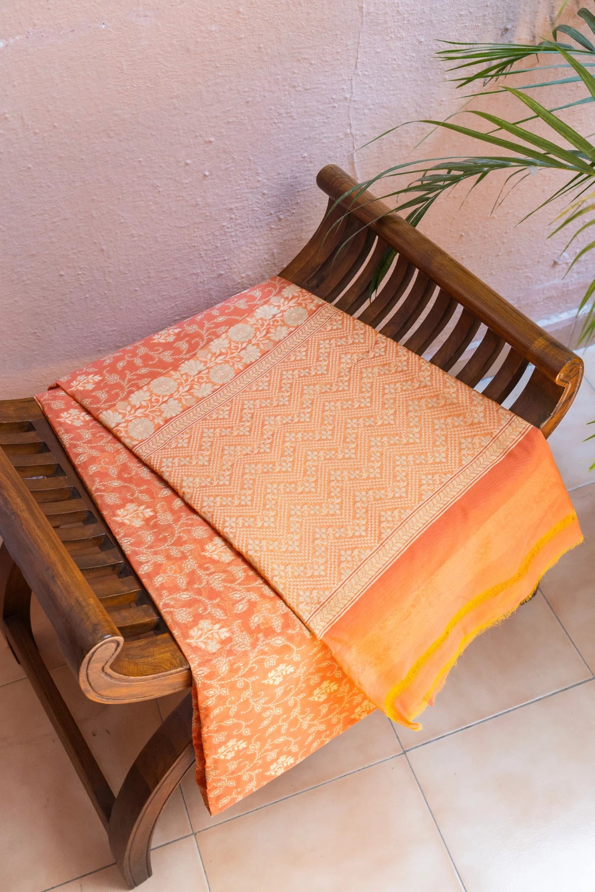 Banarasi Cotton Sarees - orange
