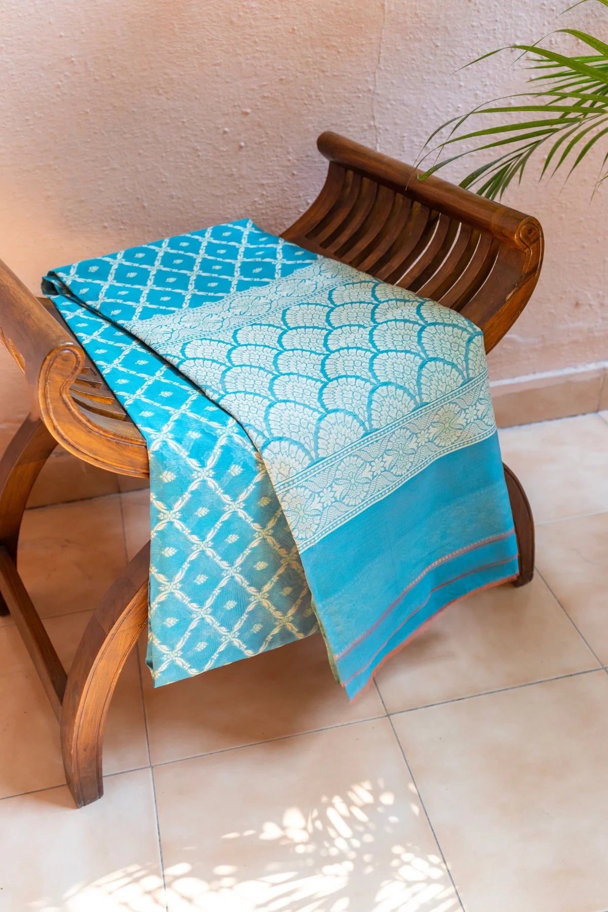 Banarasi Cotton Sarees - skyblue -1