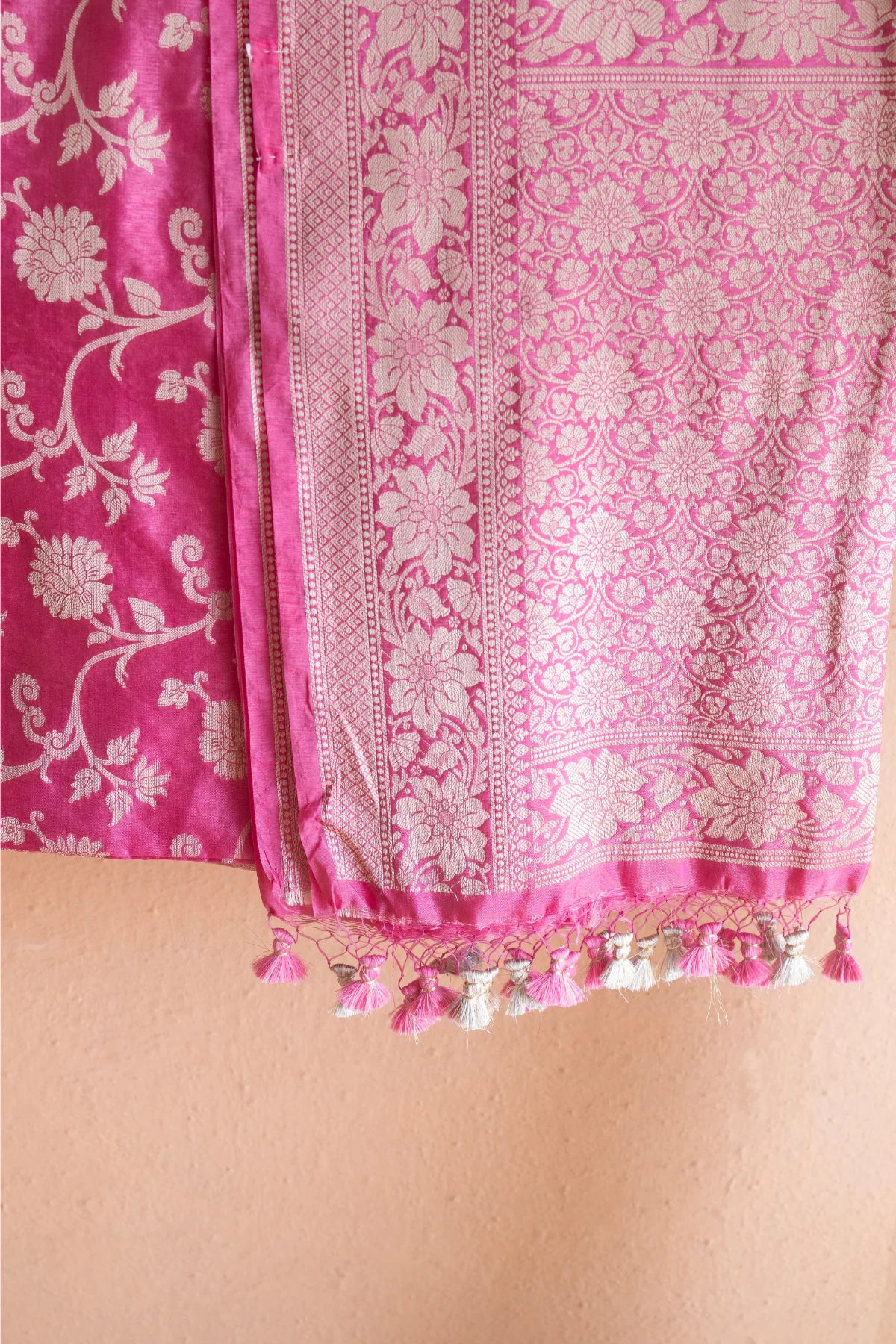 Banarasi Silk Sarees - Hot Pink