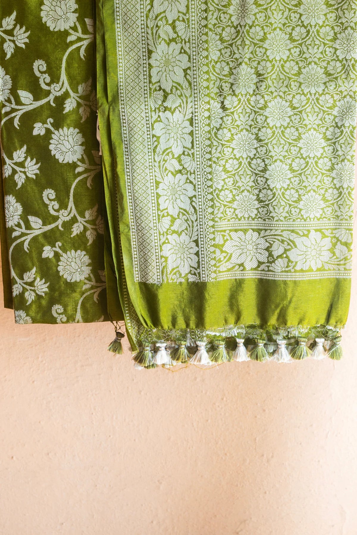 Banarasi Silk Sarees - Olive Green 1