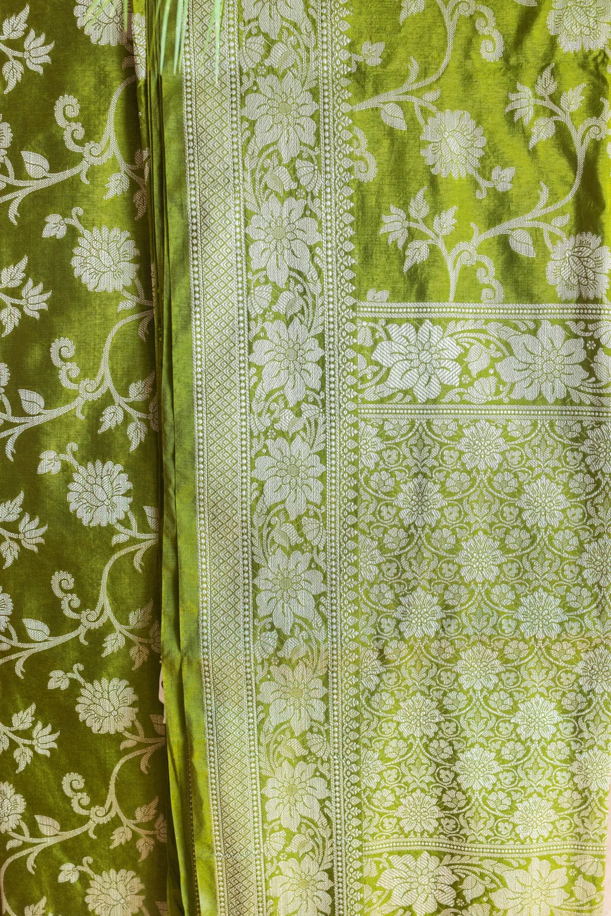 Banarasi Silk Sarees - Olive Green 1