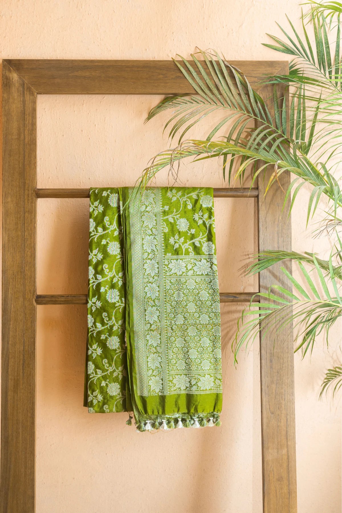 Banarasi Silk Sarees - Olive Green 1