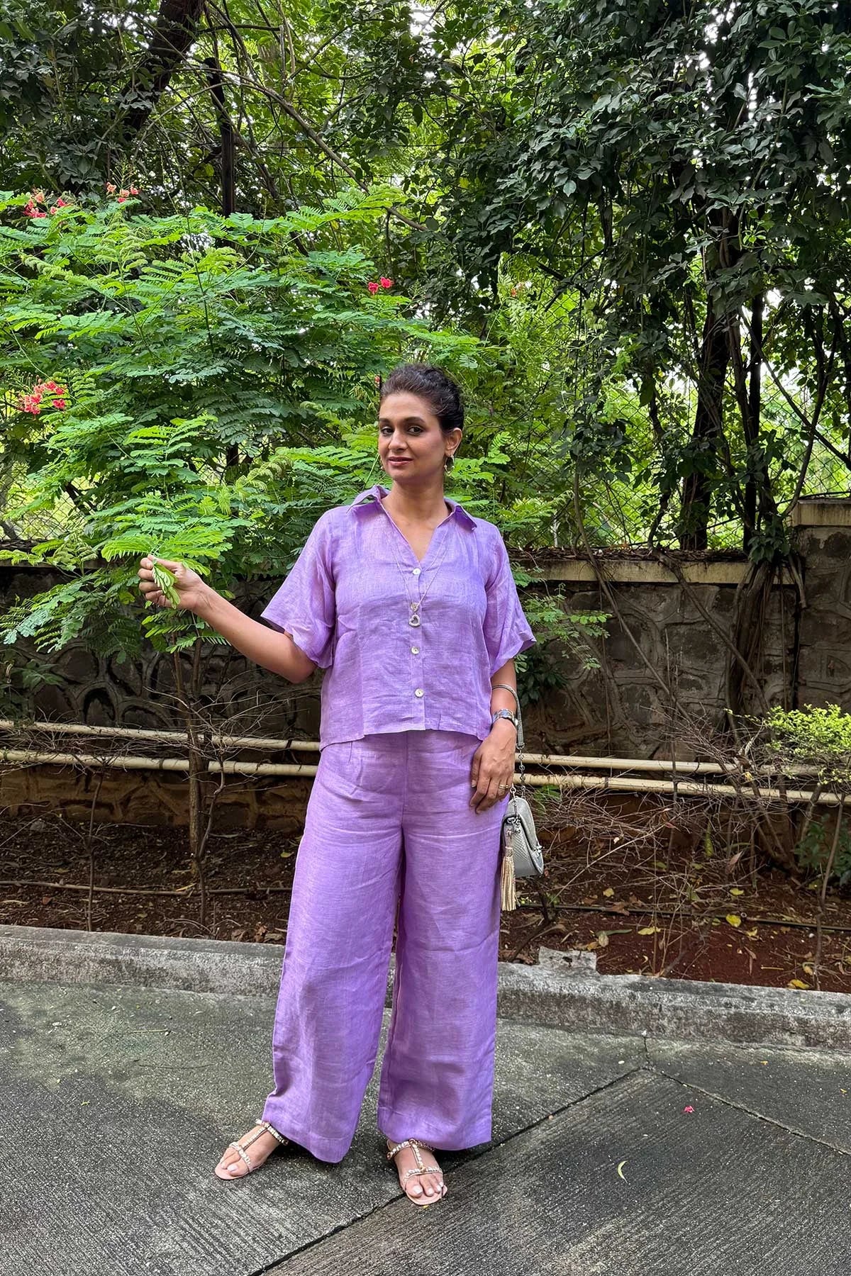 Linen Co-Ord Set - Solid Colour - Lavender