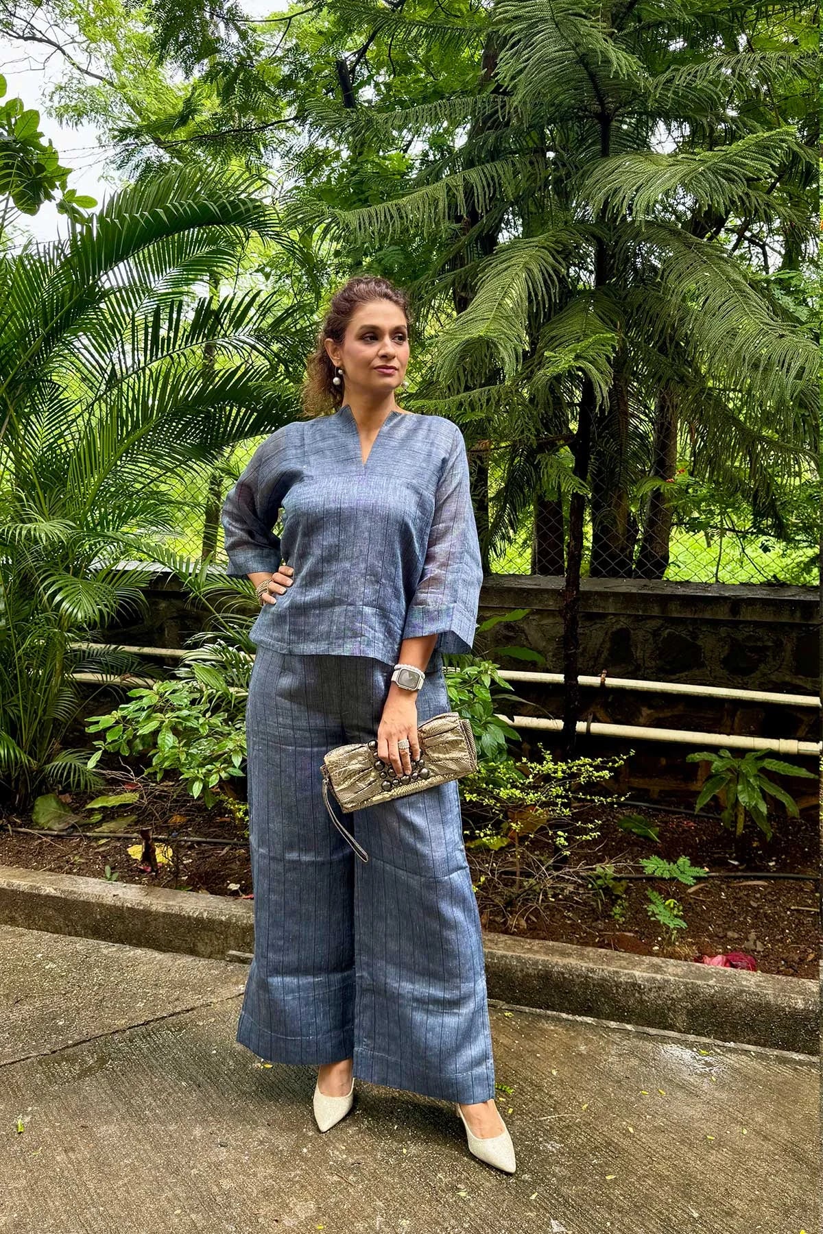 Linen Co-Ord Set - Solid Colour - Grey