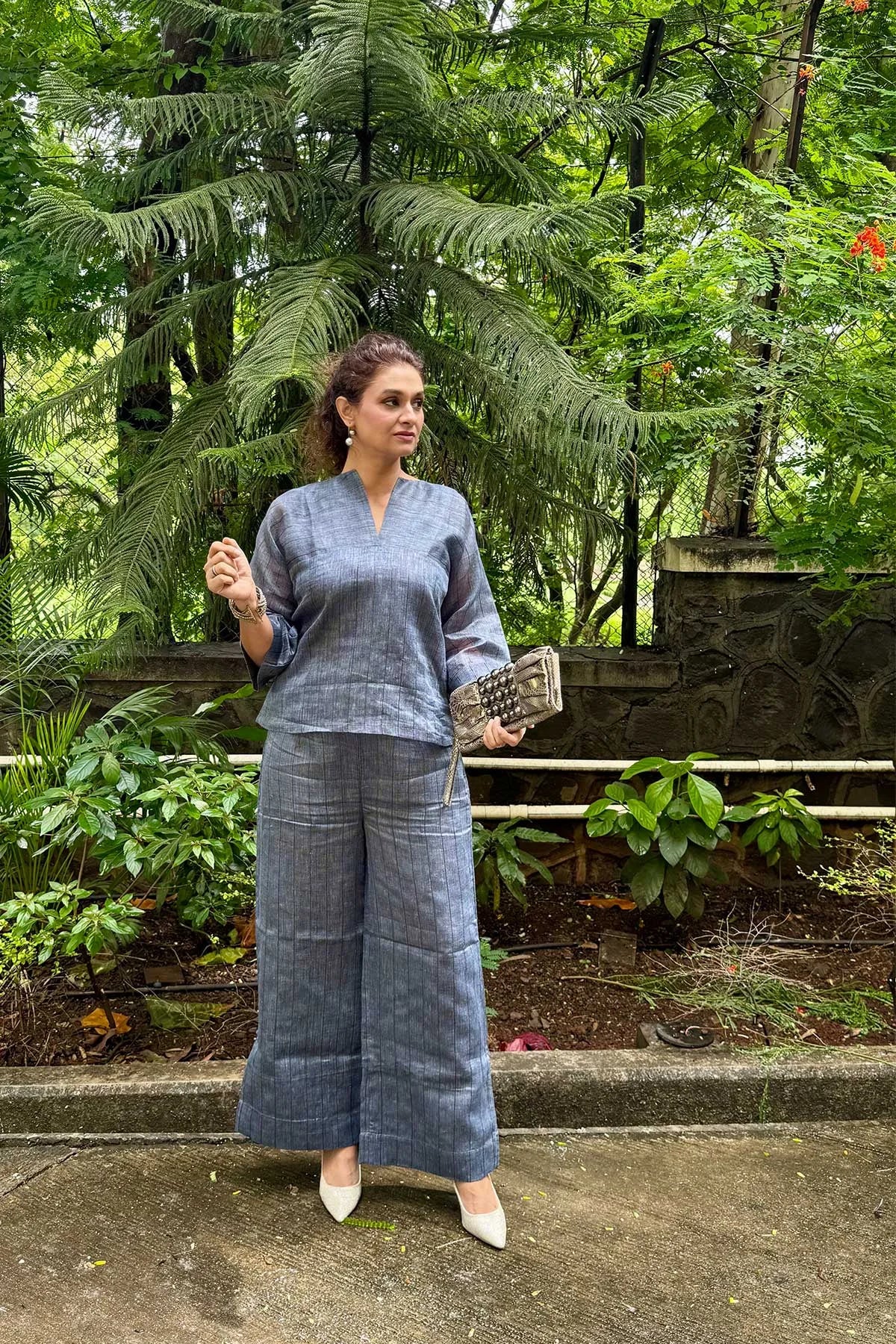 Linen Co-Ord Set - Solid Colour - Grey