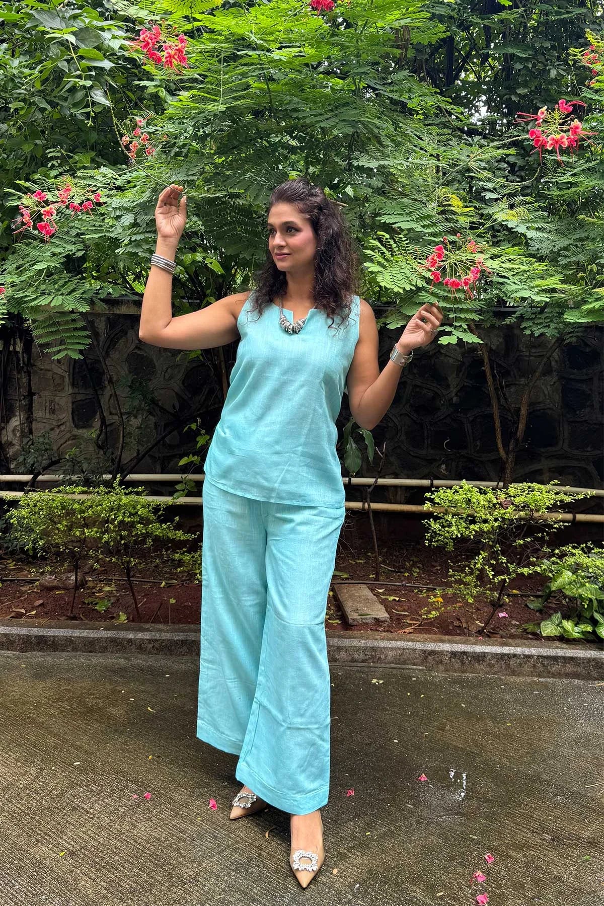 Linen Co-Ord Set - Solid Colour - Teal