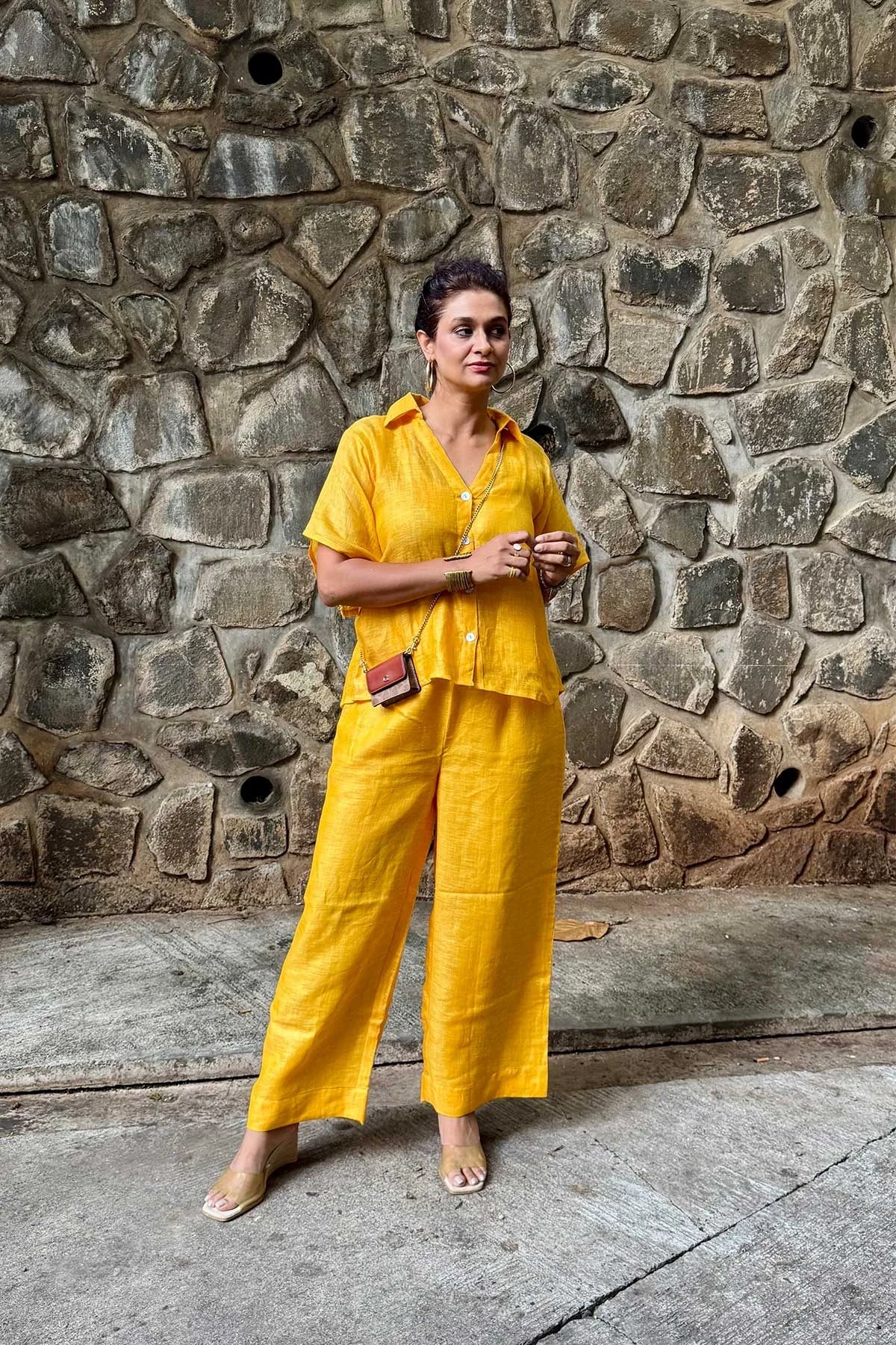 Linen Co-Ord Set - Solid Colour - Sunset Yellow